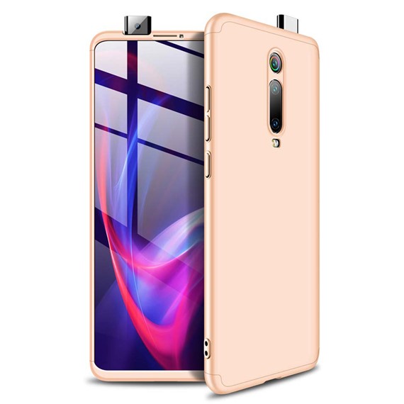 Microsonic Xiaomi Mi 9T Kılıf Double Dip 360 Protective Gold 1