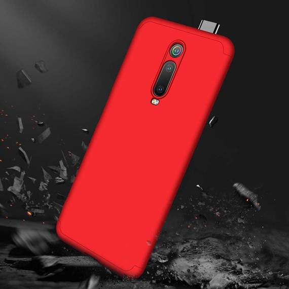 Microsonic Xiaomi Mi 9T Kılıf Double Dip 360 Protective Kırmızı 3