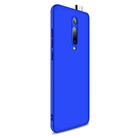 Microsonic Xiaomi Mi 9T Kılıf Double Dip 360 Protective Mavi 2