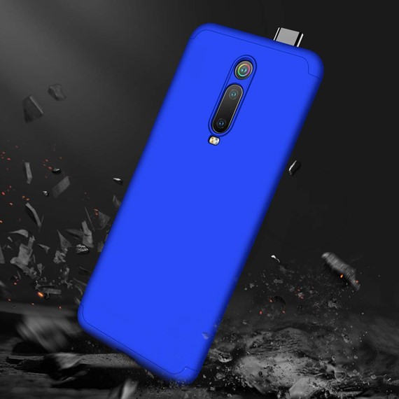 Microsonic Xiaomi Mi 9T Kılıf Double Dip 360 Protective Mavi 3