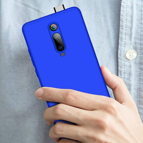 Microsonic Xiaomi Mi 9T Kılıf Double Dip 360 Protective Mavi 5