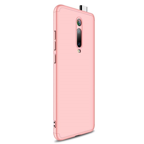 Microsonic Xiaomi Mi 9T Kılıf Double Dip 360 Protective Rose Gold 2