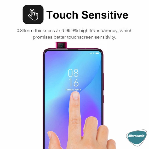 Microsonic Xiaomi Mi 9T Privacy 5D Gizlilik Filtreli Cam Ekran Koruyucu Siyah 3