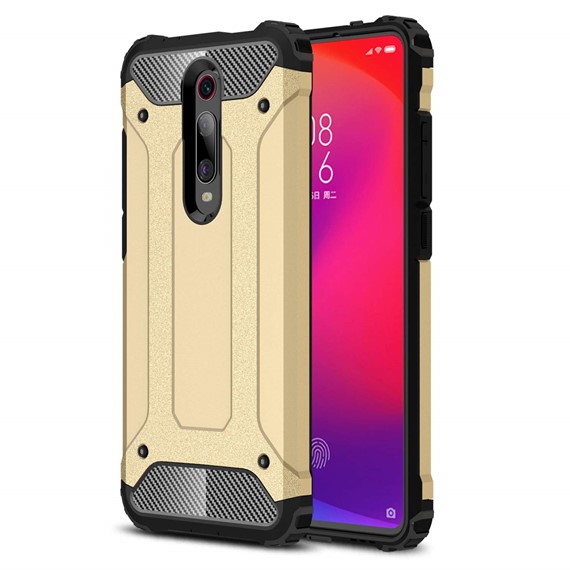 Microsonic Xiaomi Mi 9T Kılıf Rugged Armor Gold 1