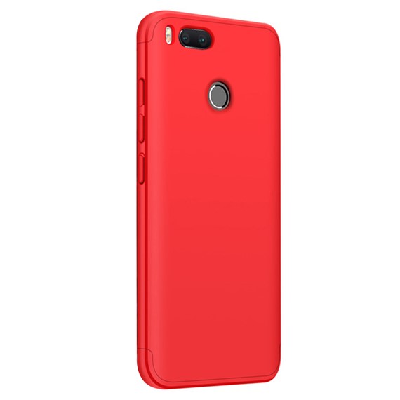 Microsonic Xiaomi Mi A1 Kılıf Double Dip 360 Protective Kırmızı 2