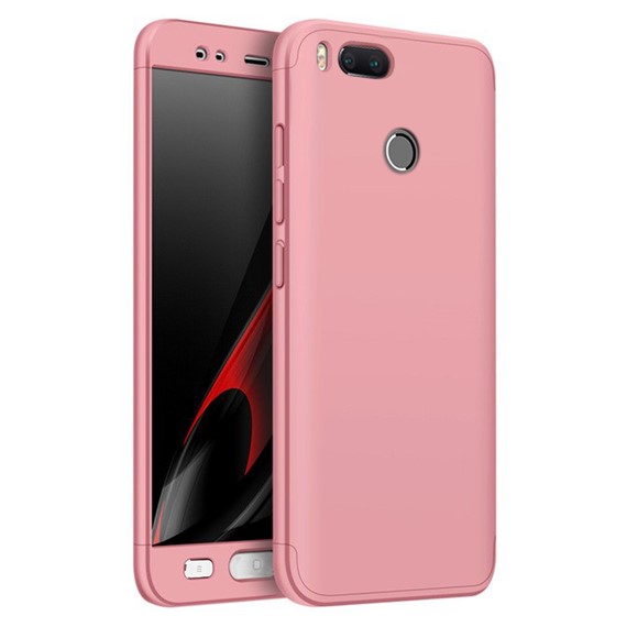 Microsonic Xiaomi Mi A1 Kılıf Double Dip 360 Protective Rose Gold 1