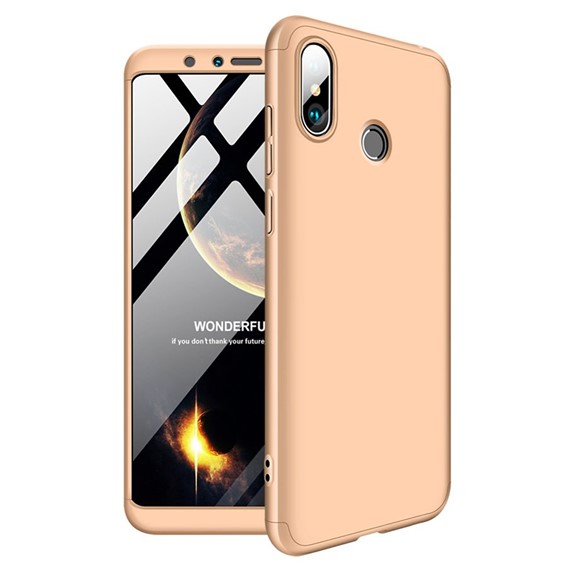 Microsonic Xiaomi Mi A2 Mi 6X Kılıf Double Dip 360 Protective Gold 1