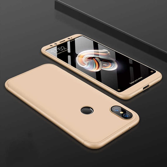 Microsonic Xiaomi Mi A2 Mi 6X Kılıf Double Dip 360 Protective Gold 3