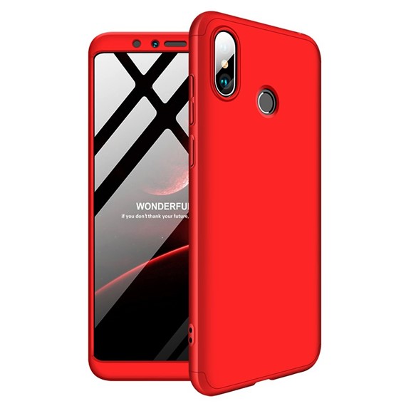 Microsonic Xiaomi Mi A2 Mi 6X Kılıf Double Dip 360 Protective Kırmızı 1