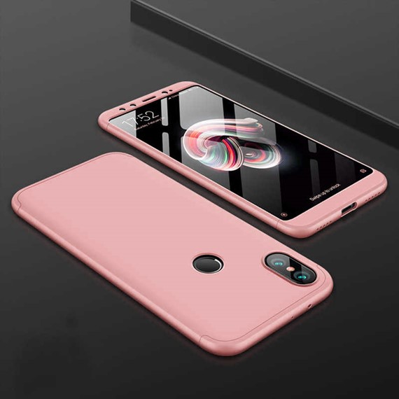 Microsonic Xiaomi Mi A2 Mi 6X Kılıf Double Dip 360 Protective Rose Gold 3