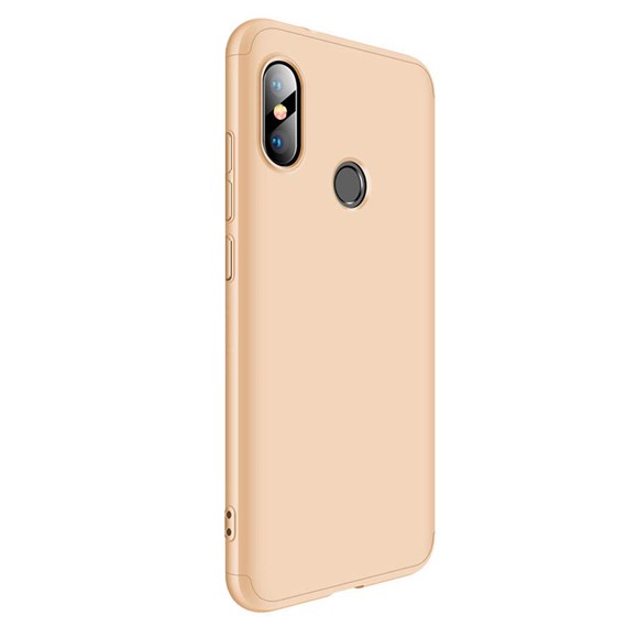 Microsonic Xiaomi Mi A2 Lite Kılıf Double Dip 360 Protective Gold 2