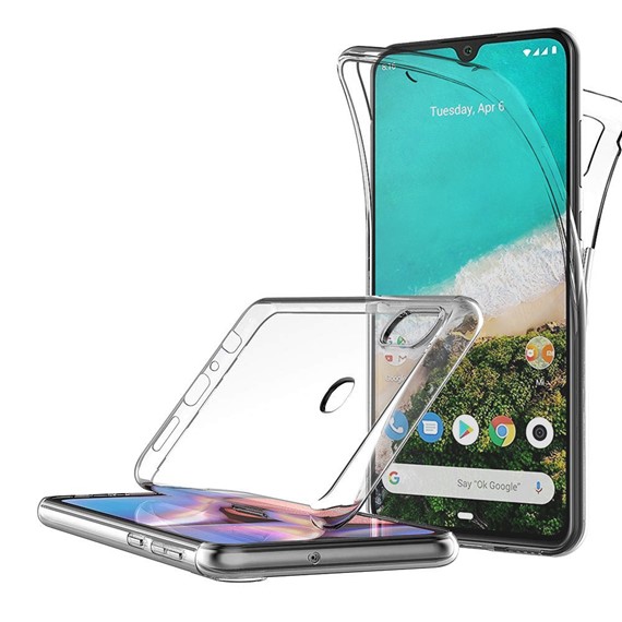 Microsonic Xiaomi Mi A3 Kılıf 6 tarafı tam full koruma 360 Clear Soft Şeffaf 2