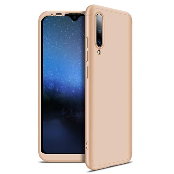 Microsonic Xiaomi Mi A3 Kılıf Double Dip 360 Protective Gold 1