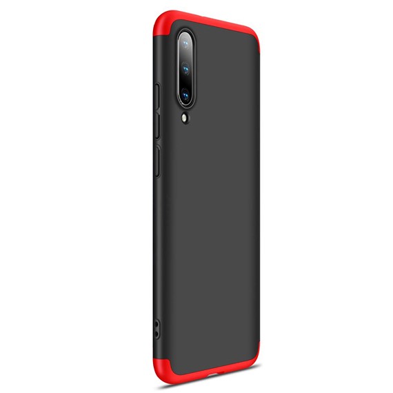 Microsonic Xiaomi Mi A3 Kılıf Double Dip 360 Protective Siyah Kırmızı 2