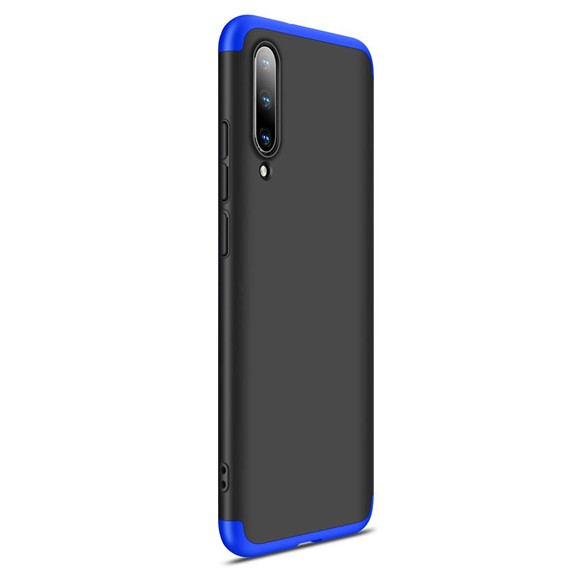 Microsonic Xiaomi Mi A3 Kılıf Double Dip 360 Protective Siyah Mavi 2