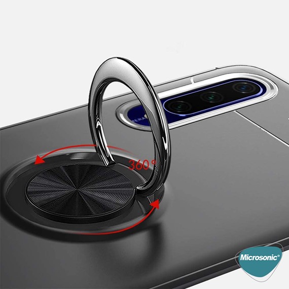 Microsonic Xiaomi Mi A3 Kılıf Kickstand Ring Holder Kırmızı 4