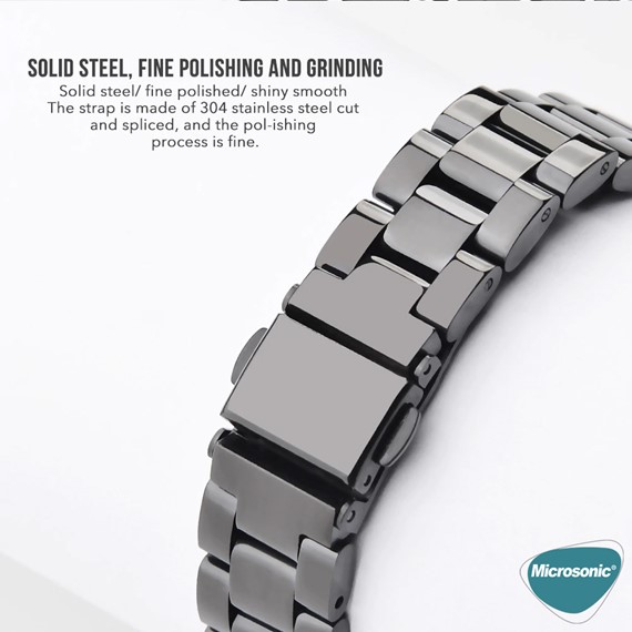 Microsonic Xiaomi Mi Band 8 Metal Stainless Steel Kordon Gold 6