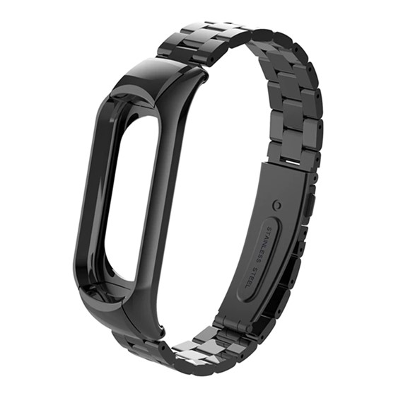 Microsonic Xiaomi Mi Band 4 Metal Stainless Steel Kordon Siyah 1