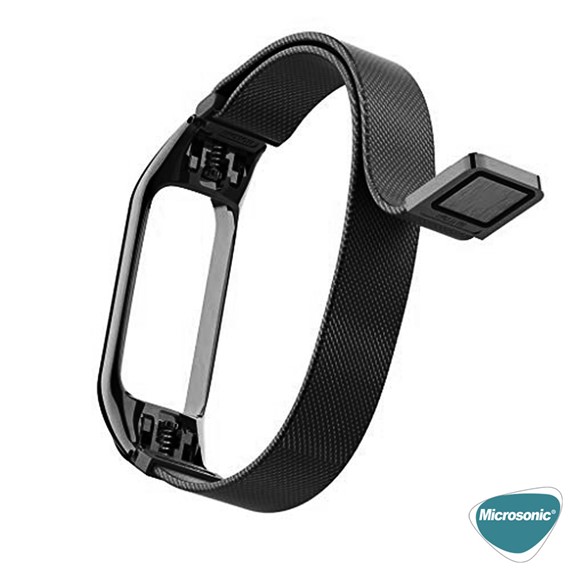 Microsonic Xiaomi Mi Band 4 Milanese Loop Kordon Siyah 7