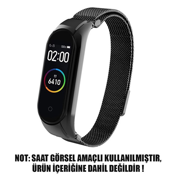 Microsonic Xiaomi Mi Band 5 Milanese Loop Kordon Siyah 2