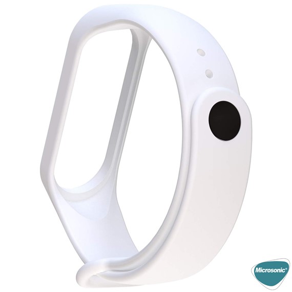 Microsonic Xiaomi Mi Band 5 Silikon Kordon Beyaz 3