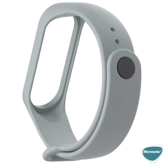 Microsonic Xiaomi Mi Band 5 Silikon Kordon Gri 3