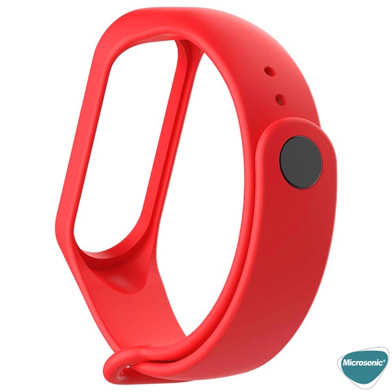 Microsonic Xiaomi Mi Band 5 Silikon Kordon Kırmızı 3