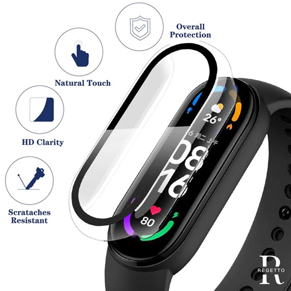 Microsonic Xiaomi Mi Band 7 Kılıf Clear Premium Slim WatchBand Şeffaf 3