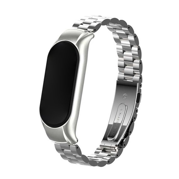 Microsonic Xiaomi Mi Band 7 Metal Stainless Steel Kordon Gümüş 1