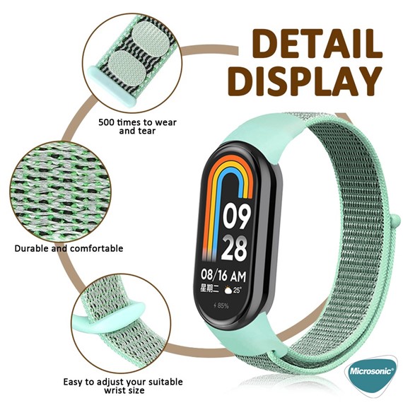 Microsonic Xiaomi Mi Band 9 Hasırlı Kordon Woven Sport Loop Pride Edition 4