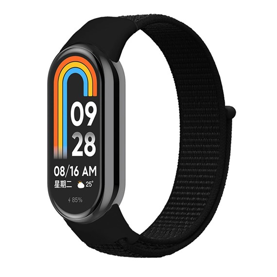 Microsonic Xiaomi Mi Band 8 Hasırlı Kordon Woven Sport Loop Siyah 1