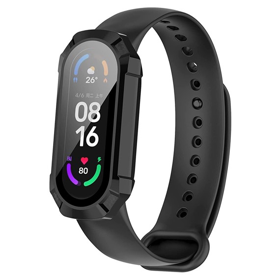 Microsonic Xiaomi Mi Band 8 Kılıf Darbeye Dayanıklı Matte Premium Slim WatchBand Siyah 2