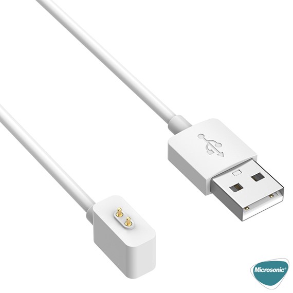 Microsonic Xiaomi Mi Band 8 Pro Manyetik USB Şarj Kablosu Beyaz 2