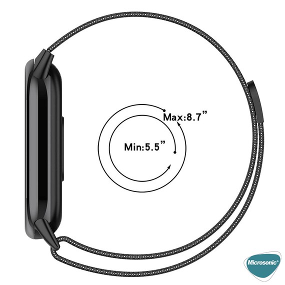 Microsonic Xiaomi Mi Band 9 Milanese Loop Kordon Rose Gold 5