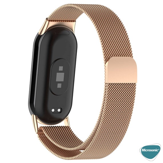 Microsonic Xiaomi Mi Band 9 Milanese Loop Kordon Rose Gold 2