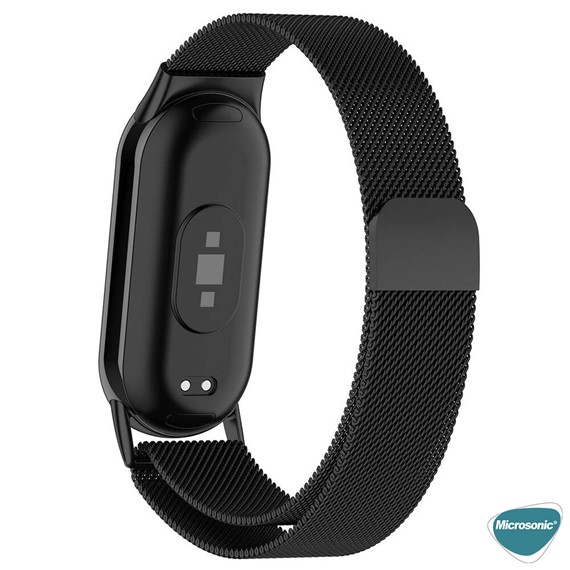 Microsonic Xiaomi Mi Band 9 Milanese Loop Kordon Siyah 2