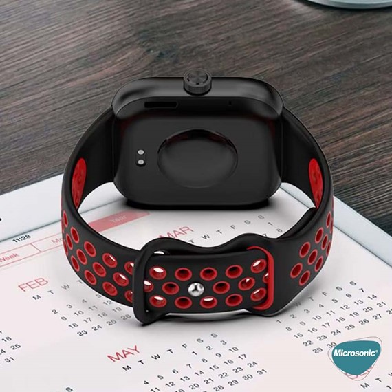 Microsonic Xiaomi Redmi Watch 5 Rainbow Gently Band Kordon Siyah Yeşil 4