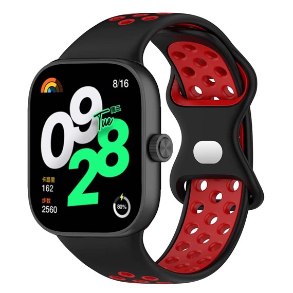 Microsonic Xiaomi Smart Band 9 Pro Rainbow Gently Band Kordon Siyah Kırmızı 3