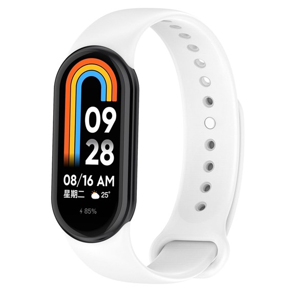 Microsonic Xiaomi Mi Band 8 Silikon Kordon Beyaz 2