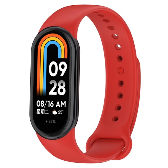 Microsonic Xiaomi Mi Band 8 Silikon Kordon Kırmızı 2