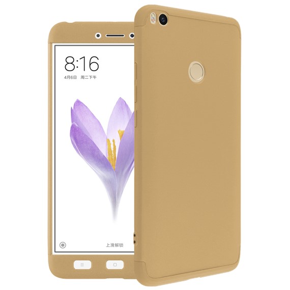 Microsonic Xiaomi Mi Max 2 Kılıf Double Dip 360 Protective Gold 1