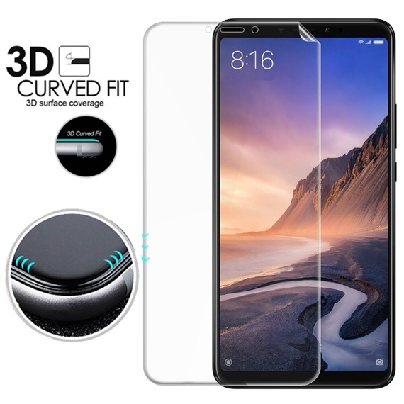 Microsonic Xiaomi Mi Max 3 Ön Arka Kavisler Dahil Tam Ekran Kaplayıcı Film 3