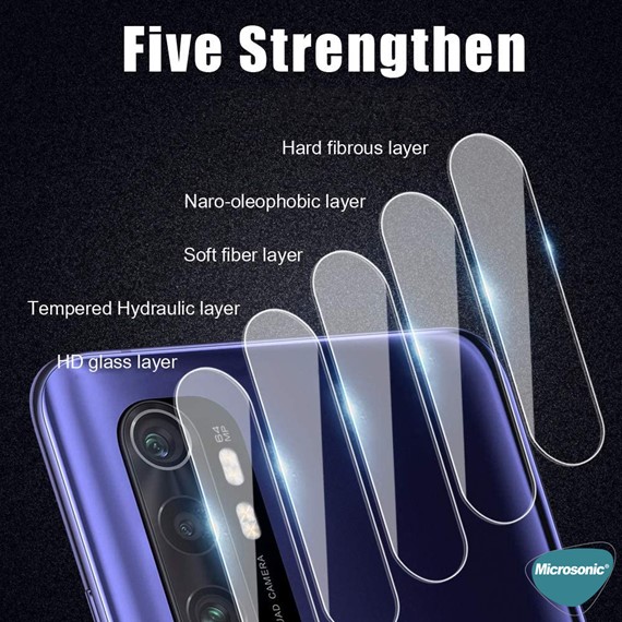 Microsonic Xiaomi Mi Note 10 Lite Kamera Lens Koruma Camı 3