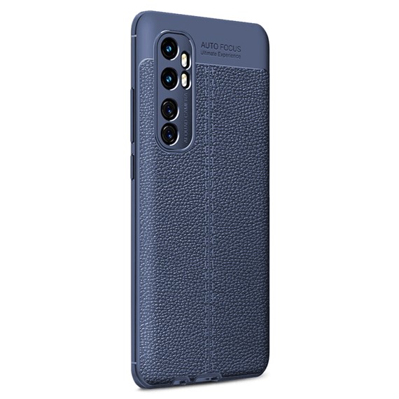 Microsonic Xiaomi Mi Note 10 Lite Kılıf Deri Dokulu Silikon Lacivert 2