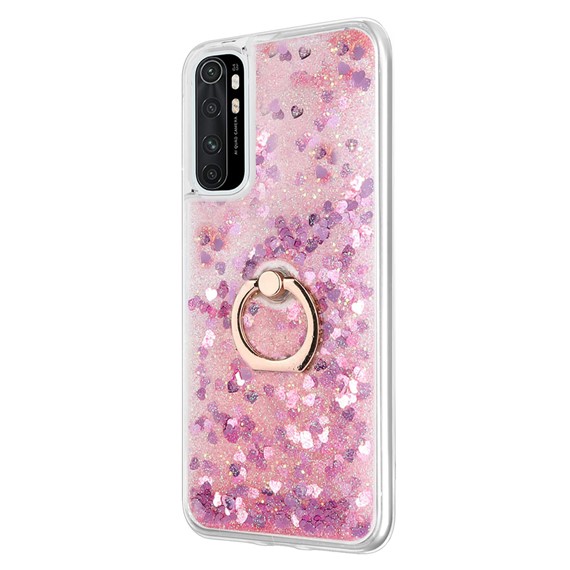 Microsonic Xiaomi Mi Note 10 Lite Kılıf Glitter Liquid Holder Pembe 2
