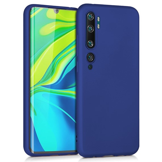 Microsonic Matte Silicone Xiaomi Mi Note 10 Kılıf Lacivert 1