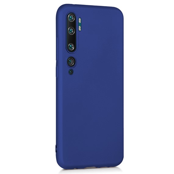 Microsonic Matte Silicone Xiaomi Mi Note 10 Kılıf Lacivert 2