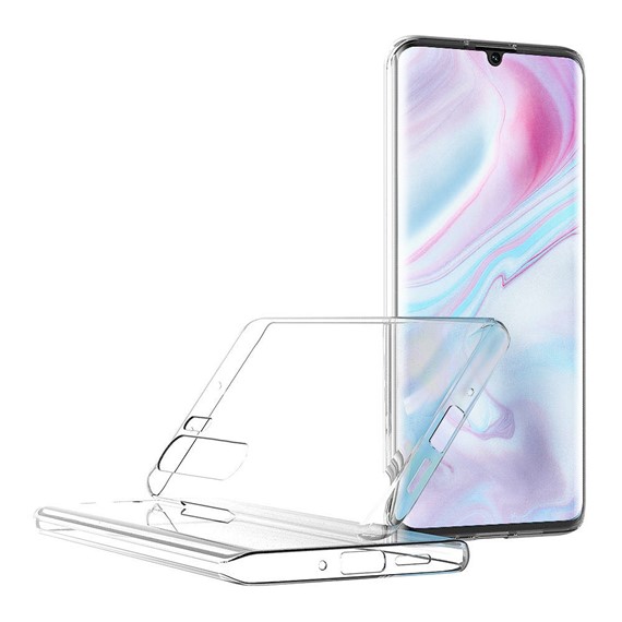 Microsonic Xiaomi Mi Note 10 Pro Kılıf 6 tarafı tam full koruma 360 Clear Soft Şeffaf 3