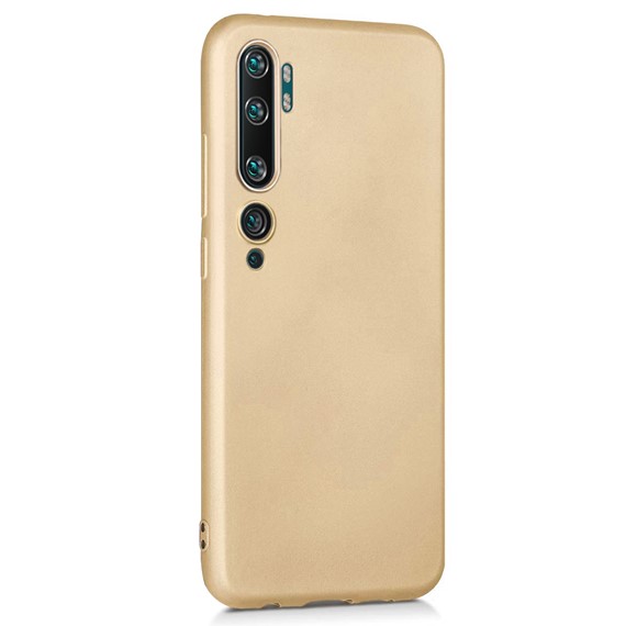 Microsonic Matte Silicone Xiaomi Mi Note 10 Pro Kılıf Gold 2