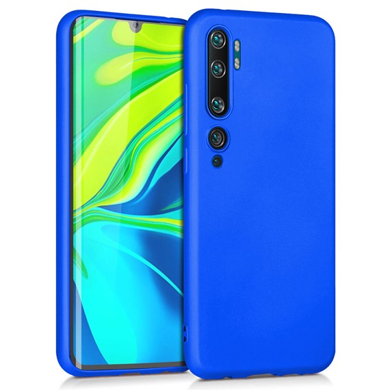 Microsonic Matte Silicone Xiaomi Mi Note 10 Pro Kılıf Mavi 1